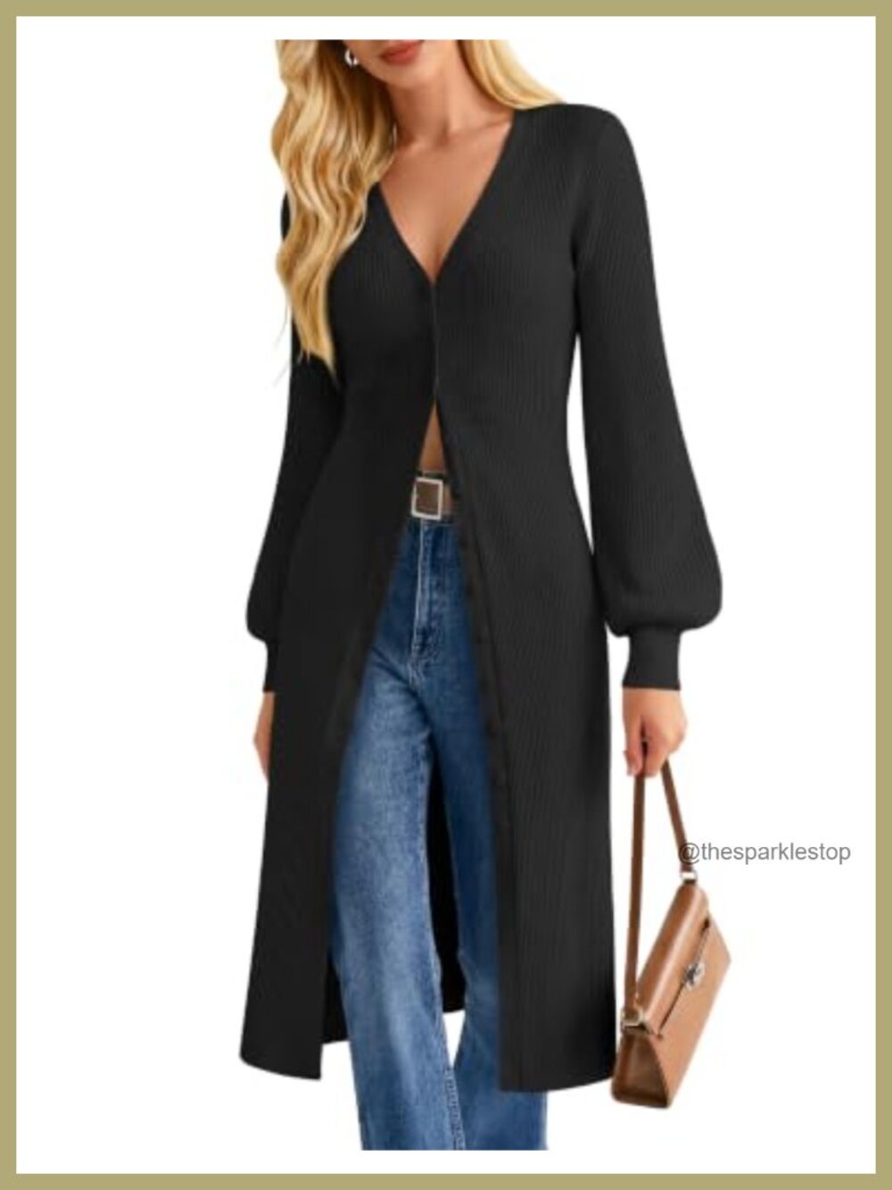 Women's Long Duster Cardigan Sweater Coat Chunky Knit V-Neck Fall Layering